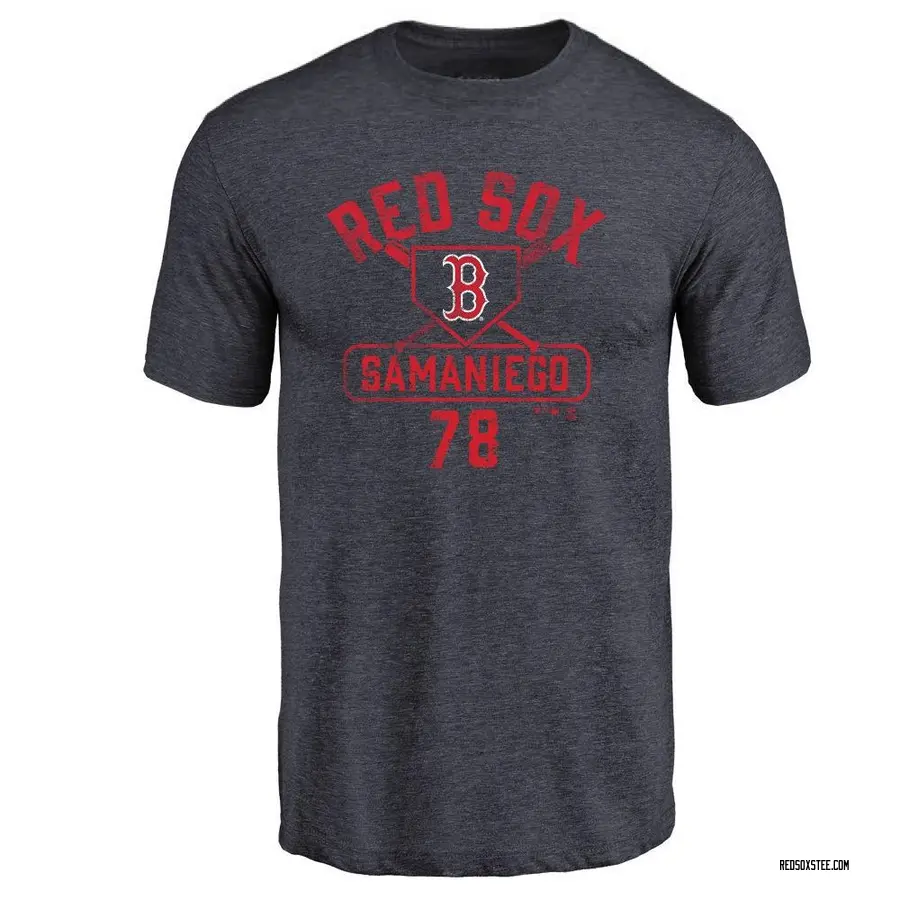 Youth Tyler Samaniego Boston Red Sox Base Runner Tri-Blend T-Shirt - Navy