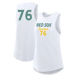 Youth Zack Kelly Boston Red Sox White 2025 City Connect Tricode High Neck Name & Number Tank Top